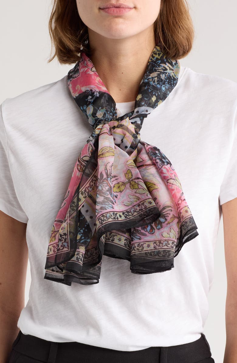 Vince Camuto Paisley Floral Scarf, Main, color, 
