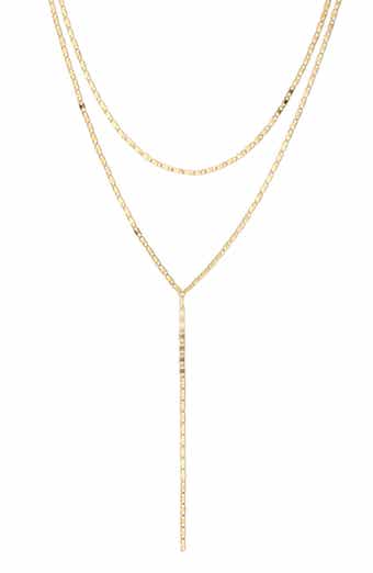 18k Gold Plated Layered Y-Necklace