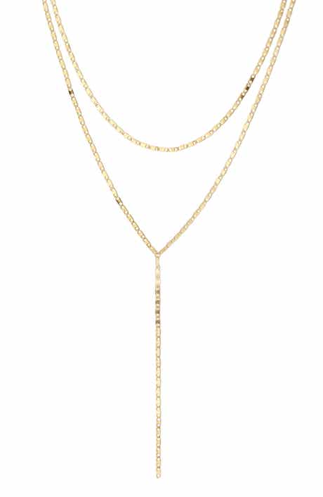 18k Gold Plated Layered Y-Necklace