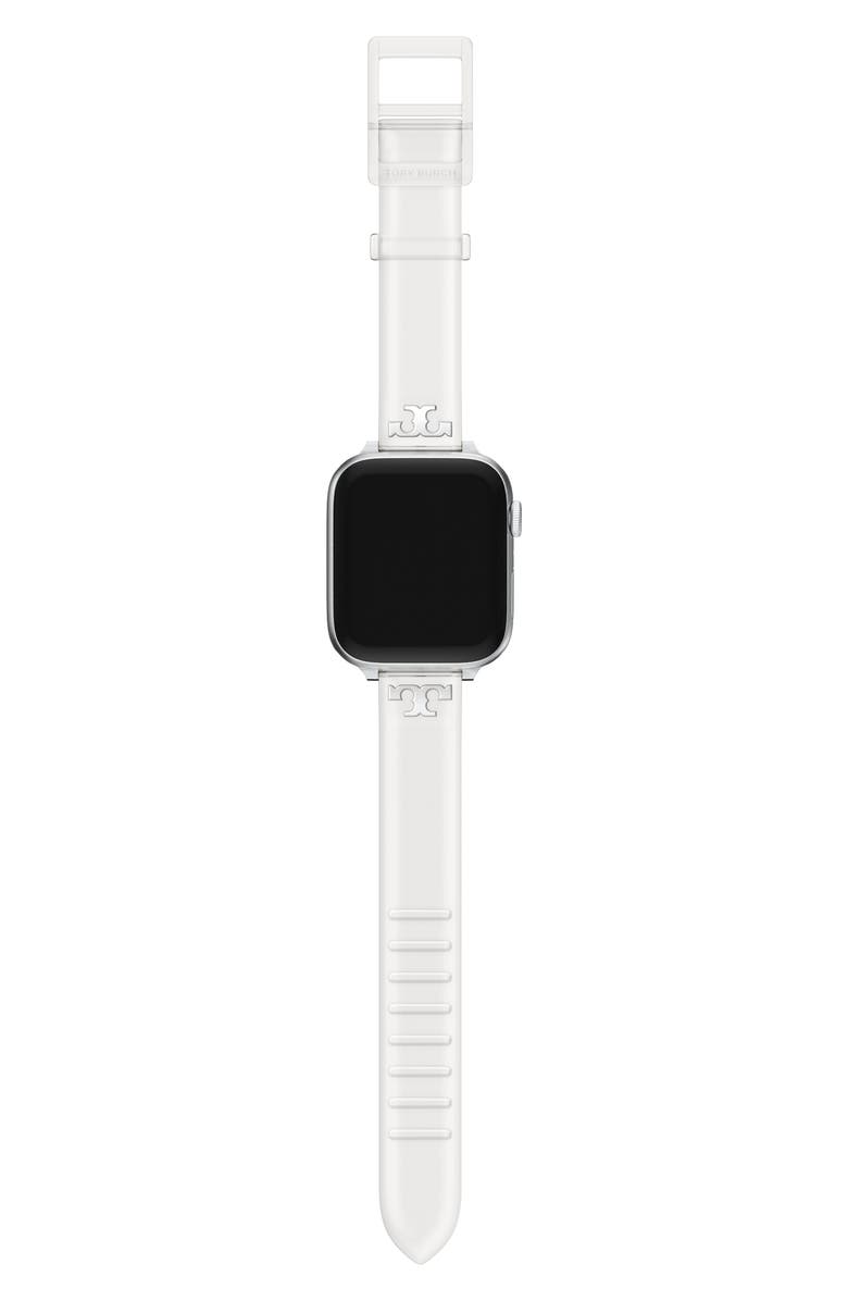 Tory Burch The Single T Jelly 16mm Apple Watch<sup>®</sup> Watchband, Alternate, color,