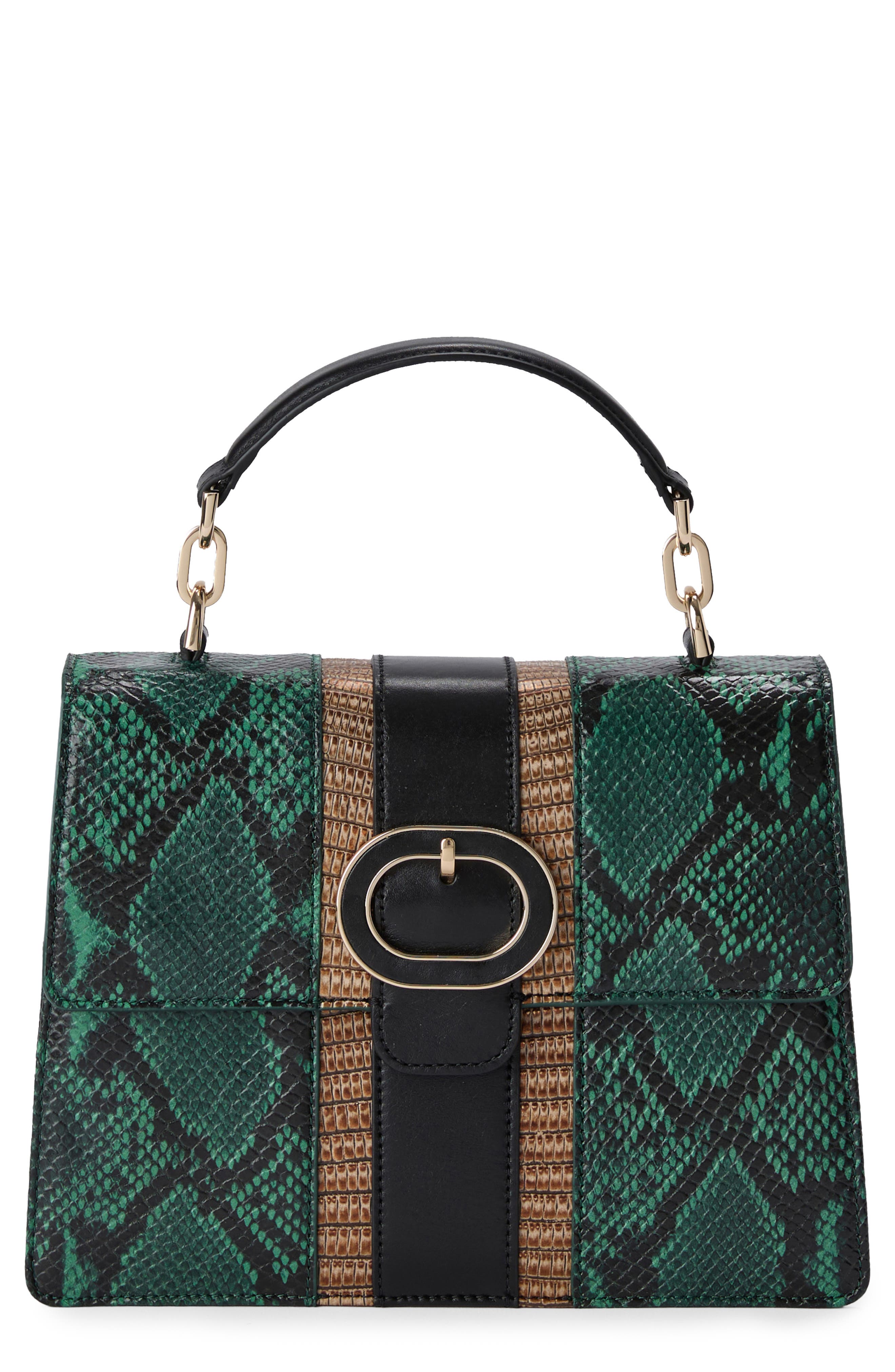 Brahmin Small Hallie Leather Top Handle Bag, Main, color, Multi Venezia