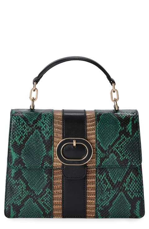 Small Hallie Leather Top Handle Bag