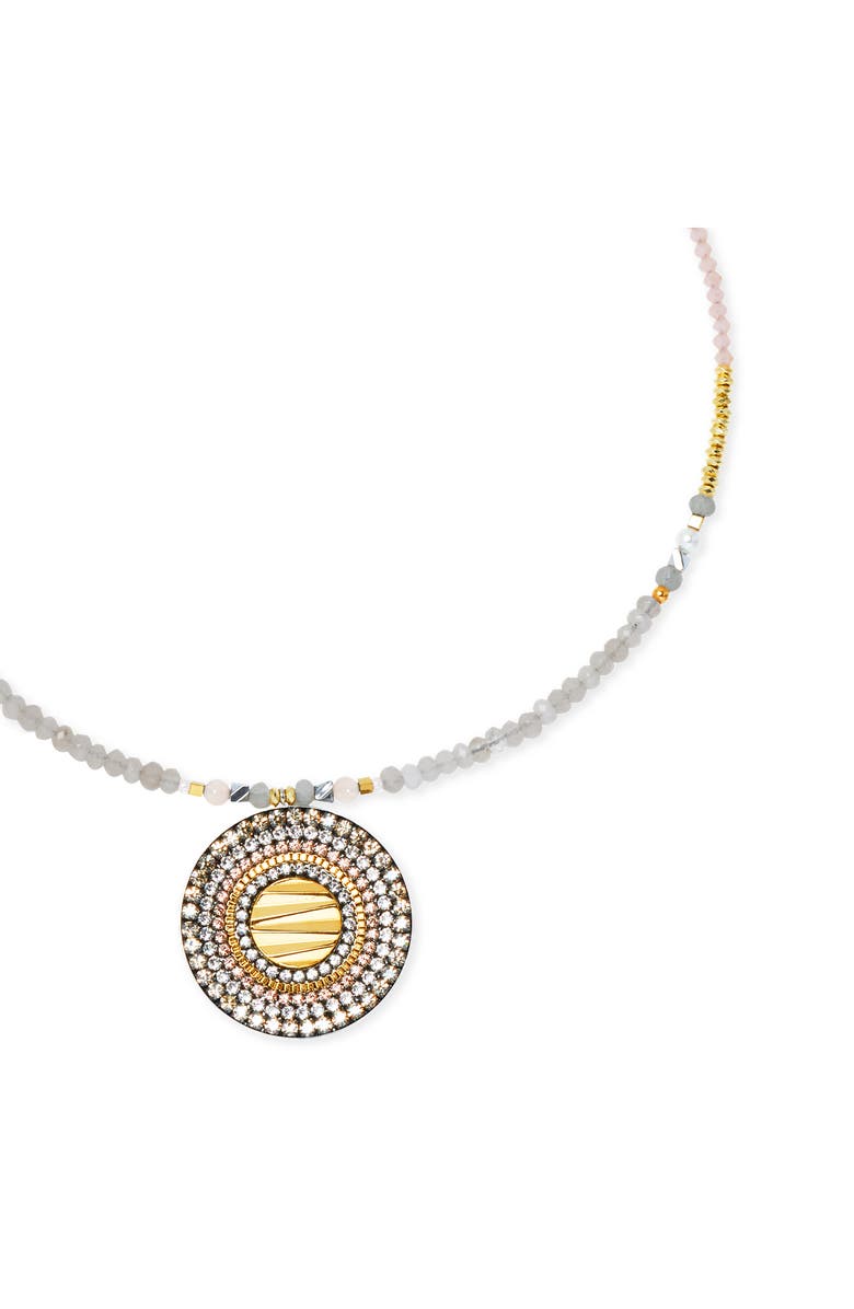 COEUR DE LION Amulet Modern Future Gold Necklace, Alternate, color, Beige