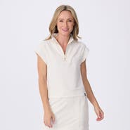 Krimson Klover Victoria Half Zip Cap Sleeve Pullover