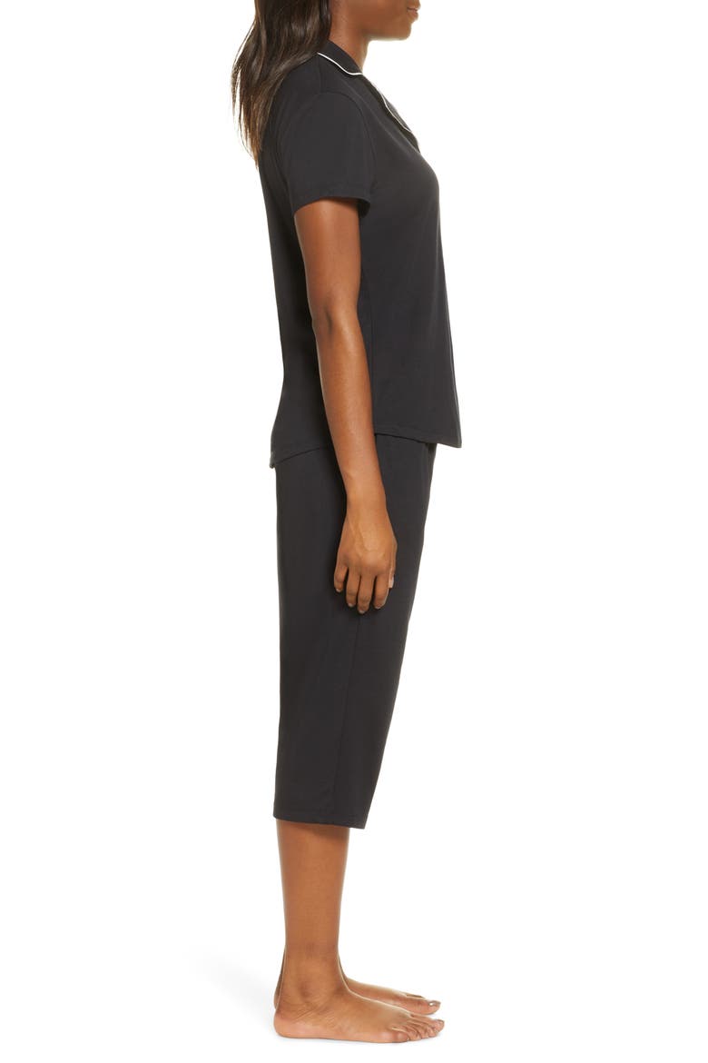 Donna Crop Pajamas, Alternate, color, BLACK