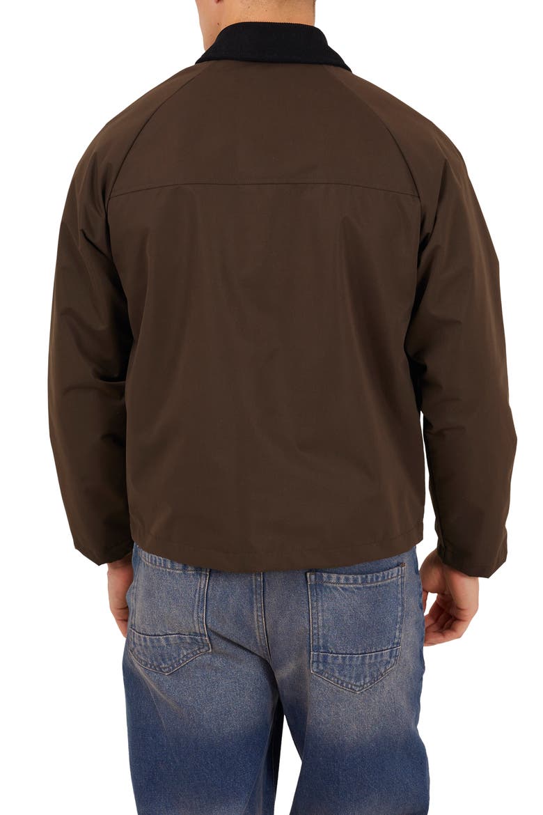 Unpadded Jacket with Cord Collar, Alternate, color, Brown