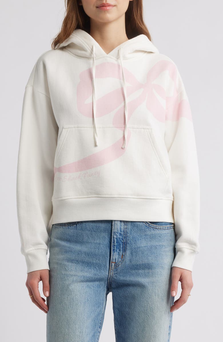 LoveShackFancy Brunella Cotton Hoodie, Main, color, Rose White