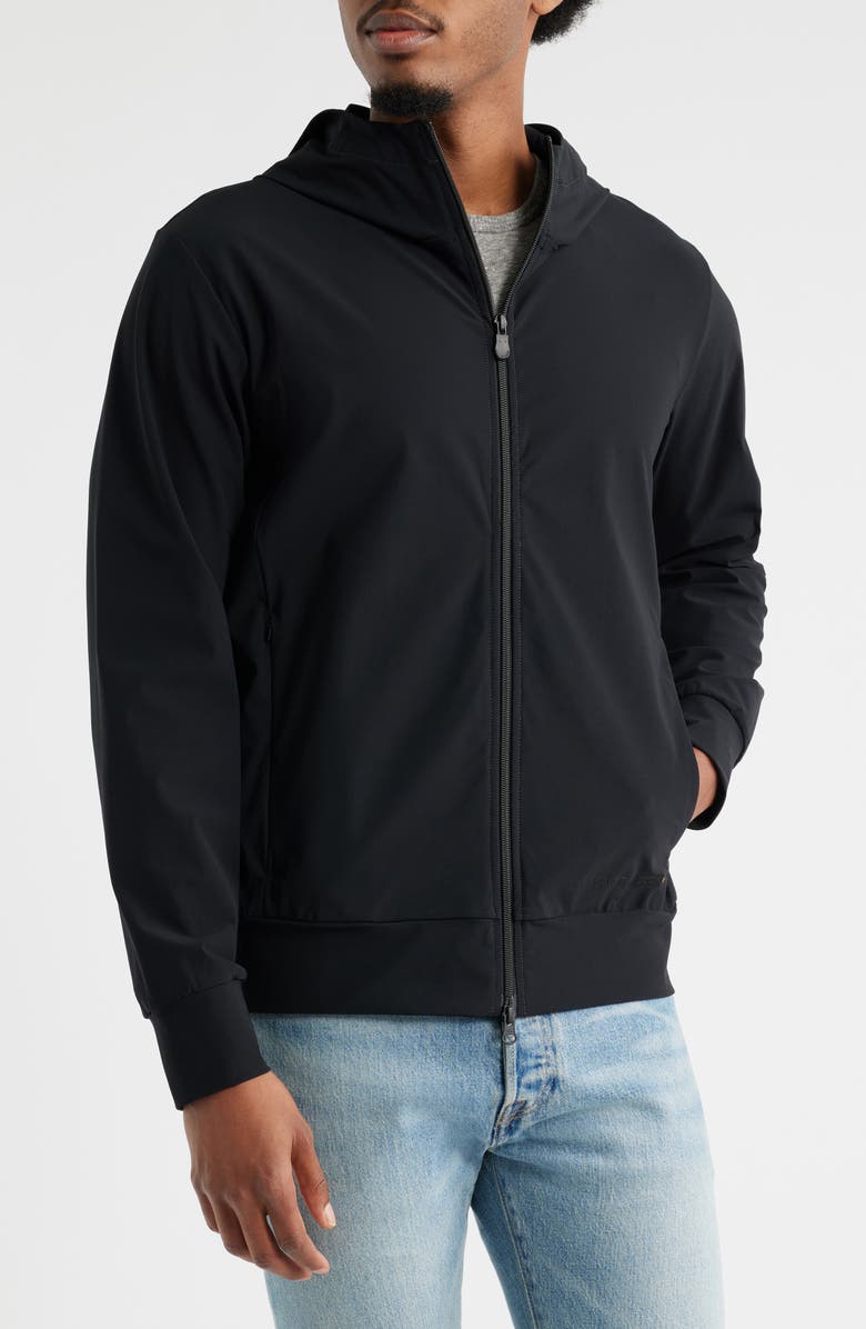 Save The Duck Luiz Hooded Water Repellent Jacket, Alternate, color, Black