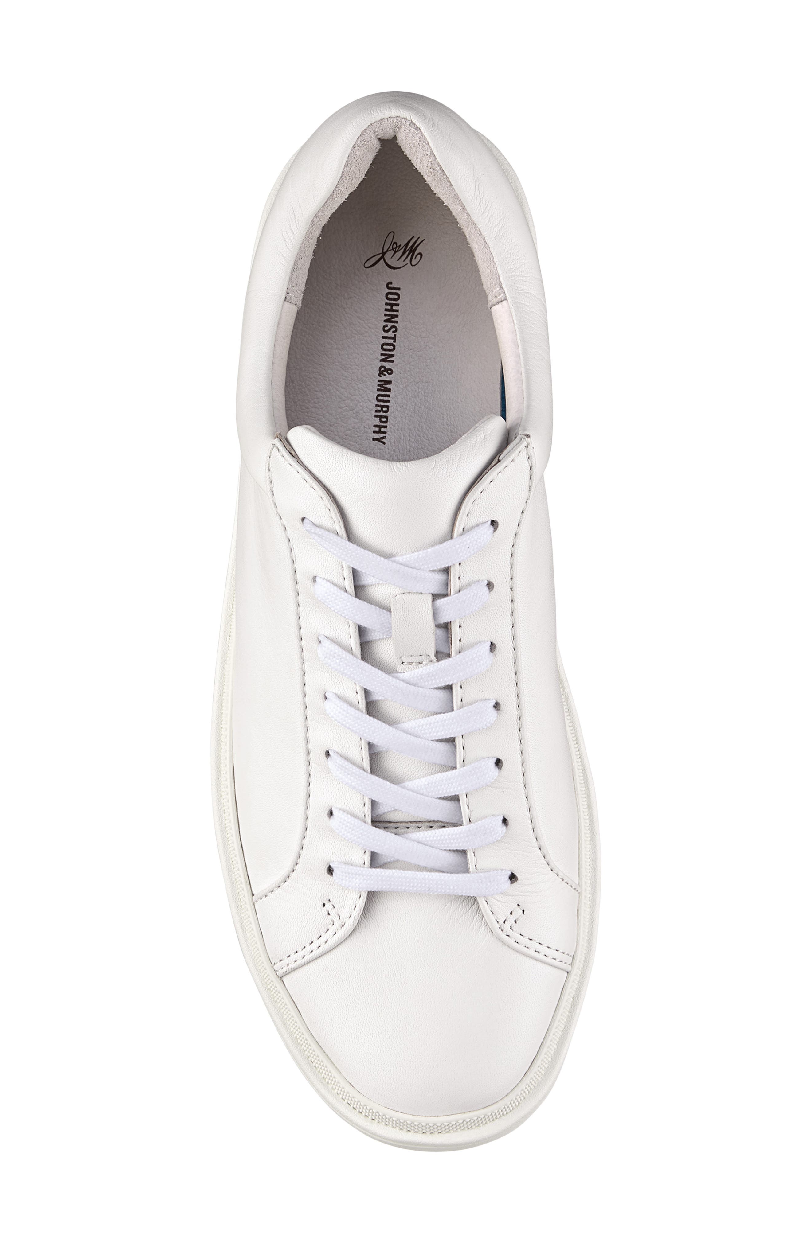 Johnston & Murphy Ashley Sneaker, Alternate, color, White Glove Leather