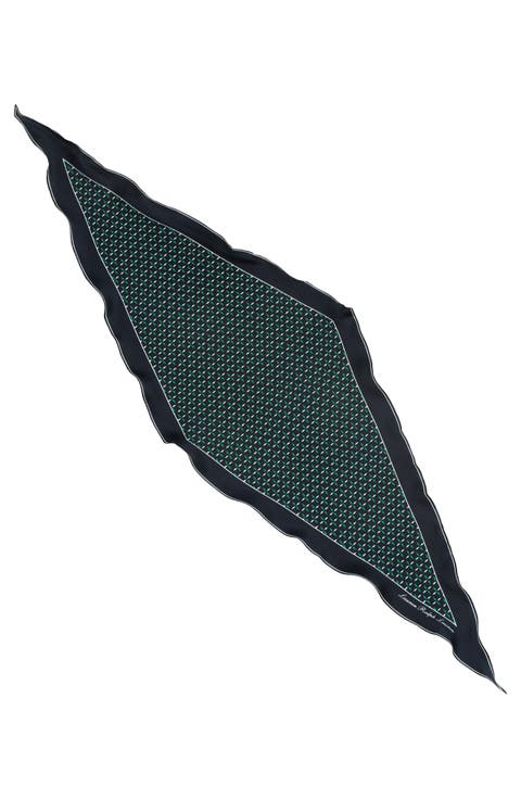 Geometric Silk Diamond Scarf