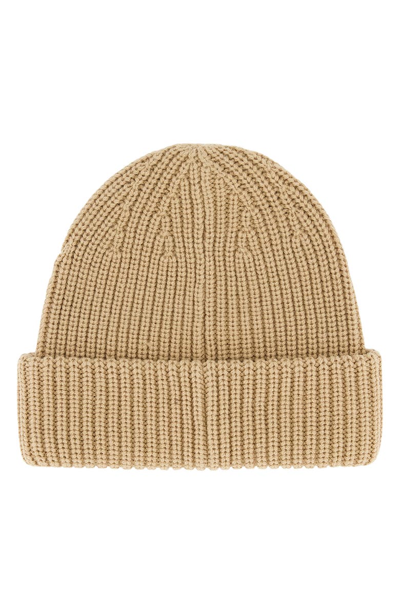 AllSaints Ribbed Beanie, Alternate, color, Toffee