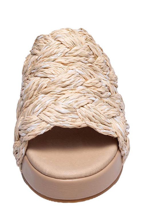 Antelope Bray Raffia Slide Sandal In Natural