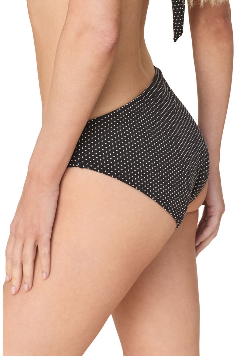 The '90s High Waist Bikini Bottoms, Alternate, color, BLACK DOT
