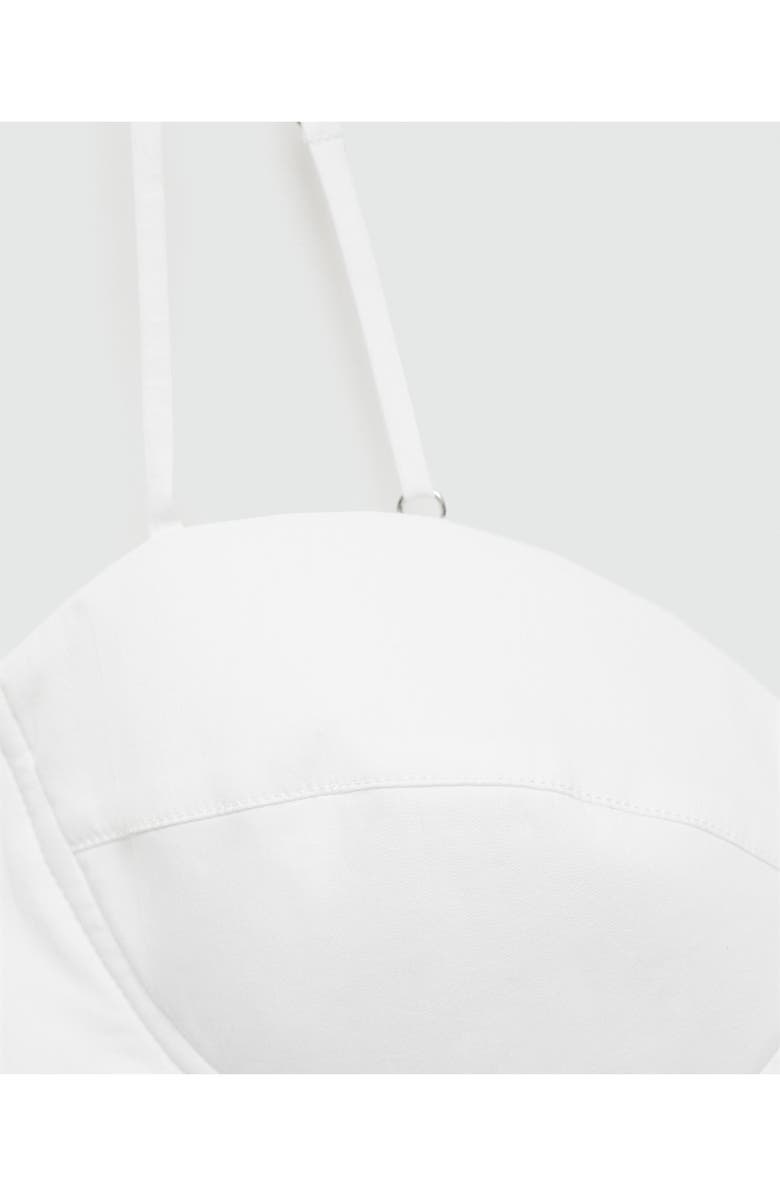 MANGO Bubble Hem Mini Sundress, Alternate, color, White