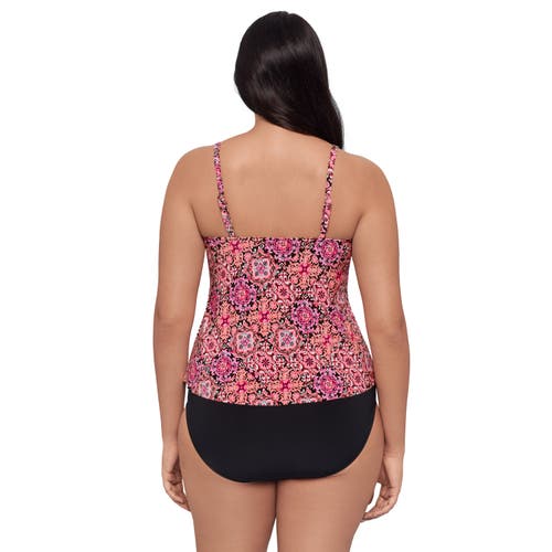 Trimshaper Ronnie 2 Tier Ruffle Tankini Swimsuit Top