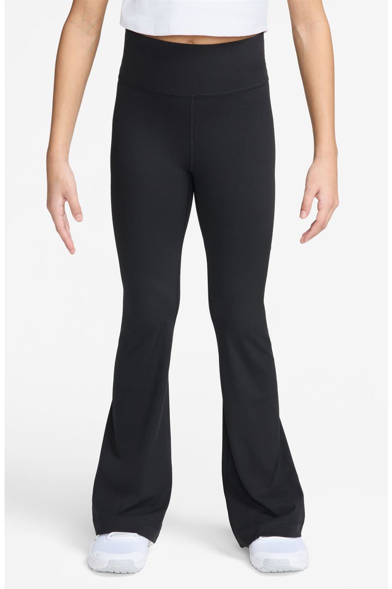 Kids' Maven High Waist Flare Leggings, Main, color, 010 BLACK/BLACK