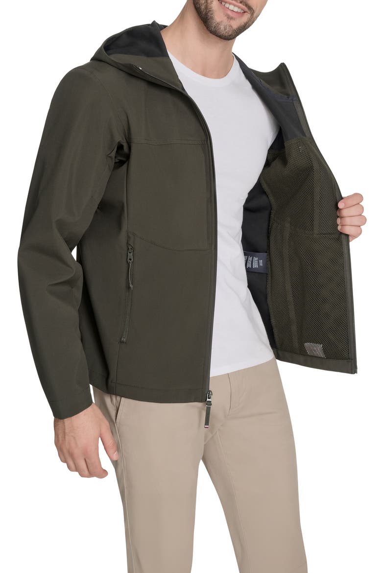 Flex Rain Hoodie, Alternate, color, OLIVE