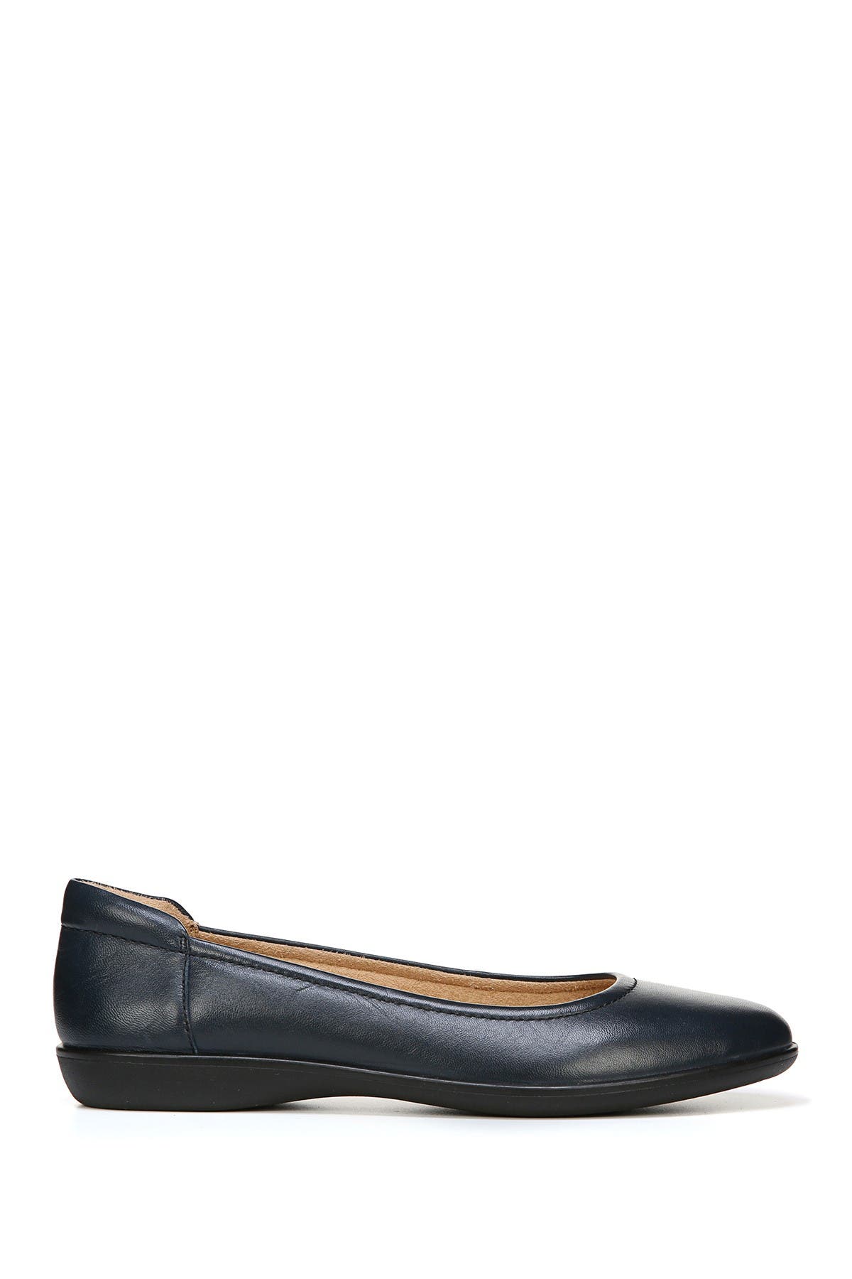 Naturalizer Flexy Leather Flat - Wide Width Available, Alternate, color, Navy