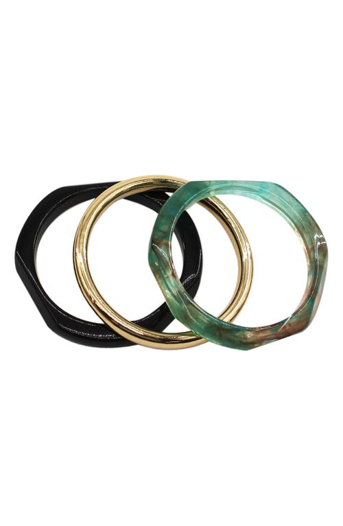 Panacea Set Of 3 Bangles In Green