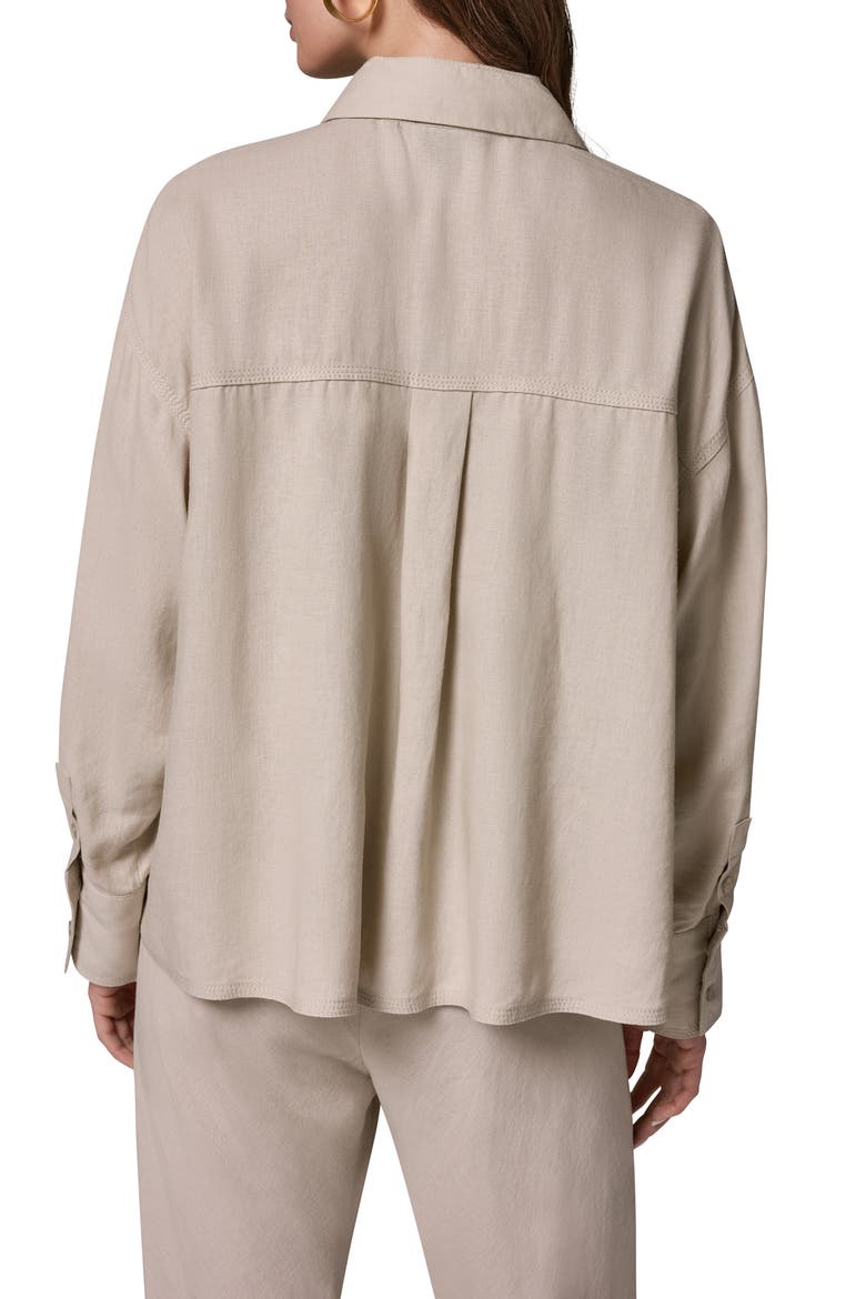 Linen Blend Top, Alternate, color, SANDSTONE