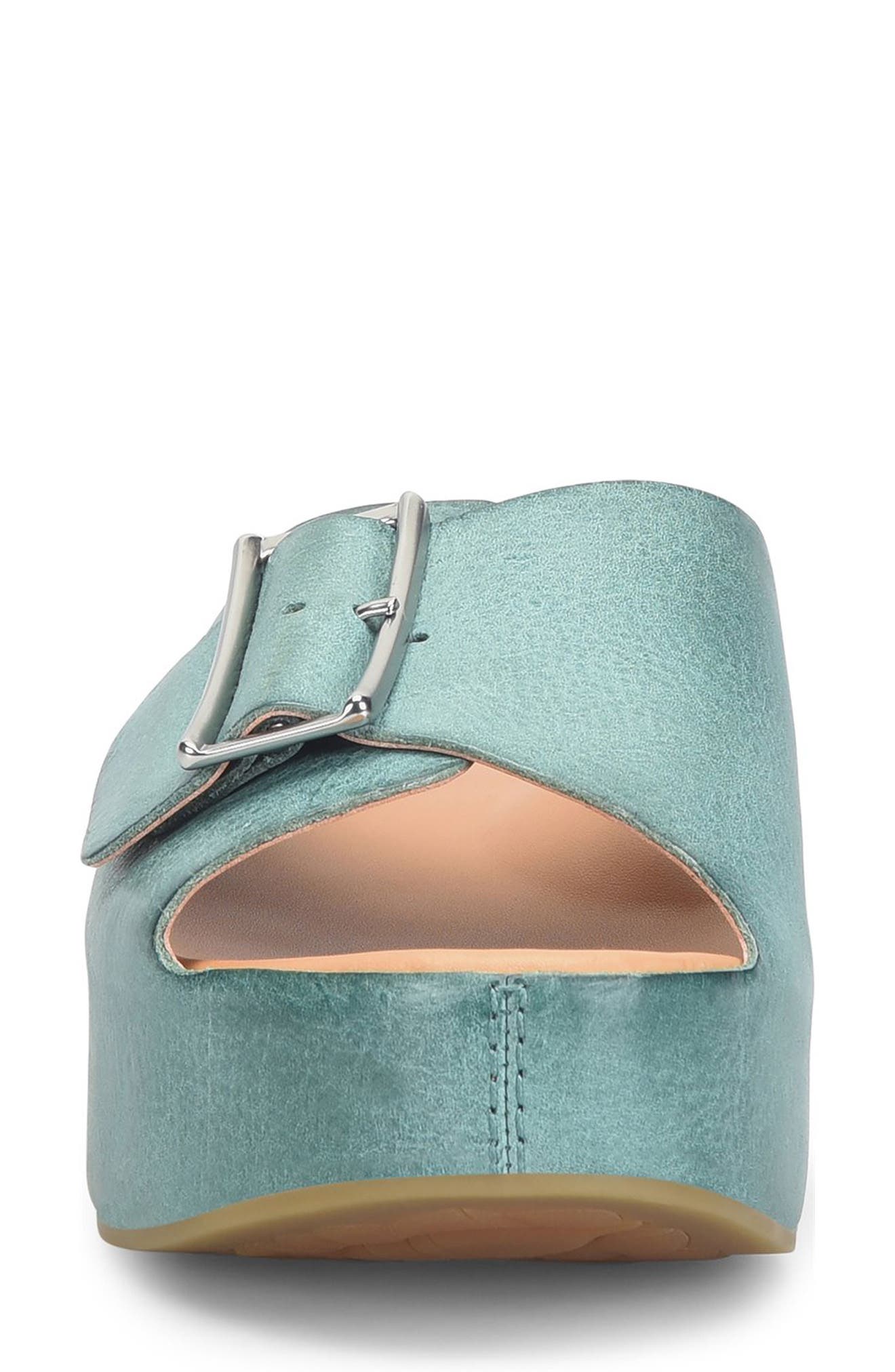 Kork-Ease<sup>®</sup> York Platform Slide Sandal, Alternate, color, Teal Leather
