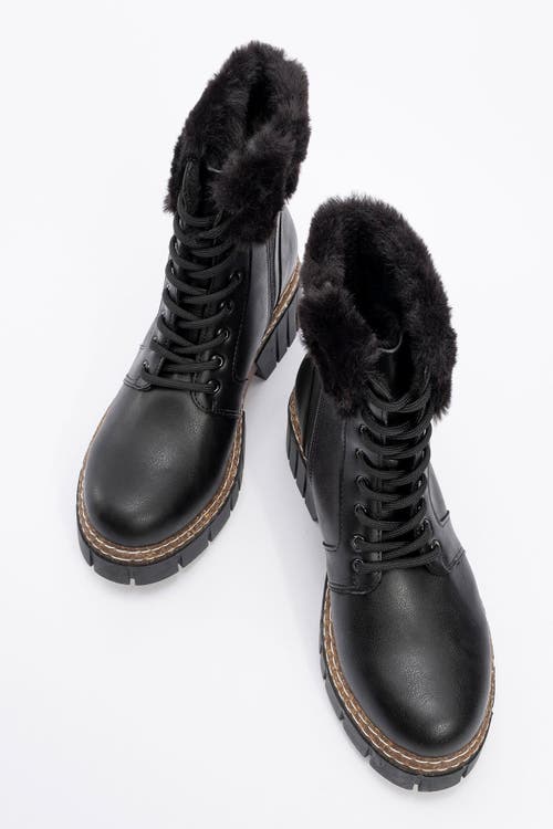Prologue Shoes Jayla Fur Boot In Black