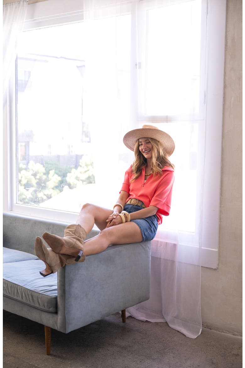 Heritage High Waist Denim Shorts, Alternate, color, HORIZONS