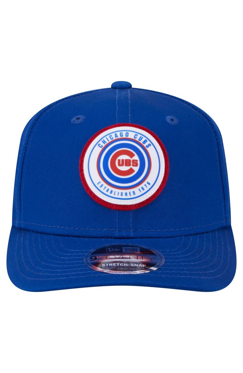 New Era Men's New Era Royal Chicago Cubs Circle Patch 9SEVENTY Stretch-Snap Hat, Alternate, color, Royal