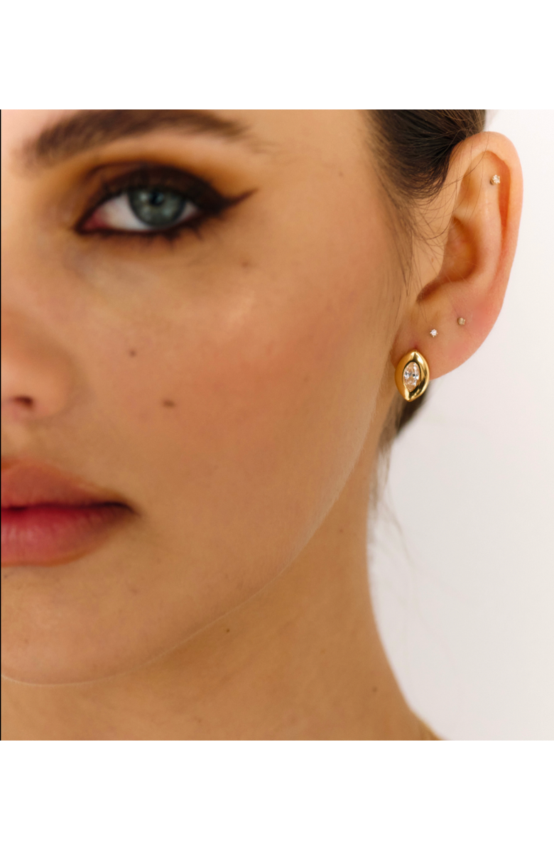 Mazin Jewels Marquise Studs, Main, color, Gold