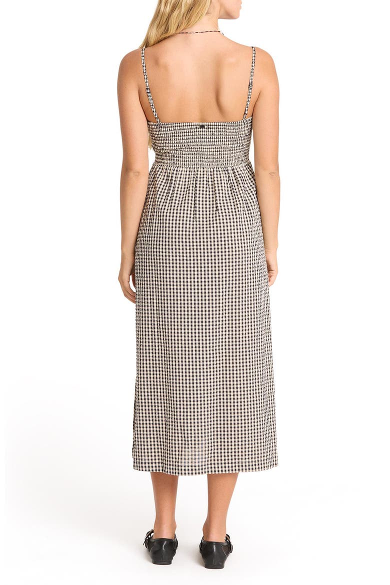 Beach Check Midi Dress, Alternate, color, WHITE/ BLACK