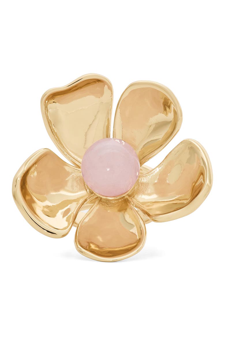 floral statement ring, Main, color, BLUSH
