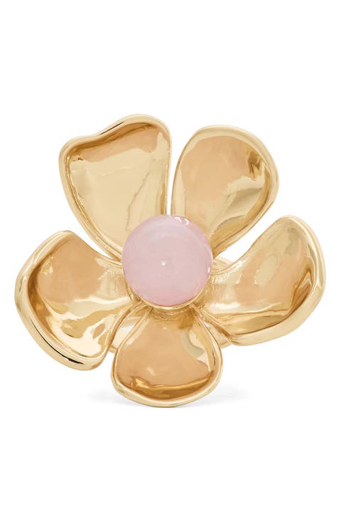 floral statement ring
