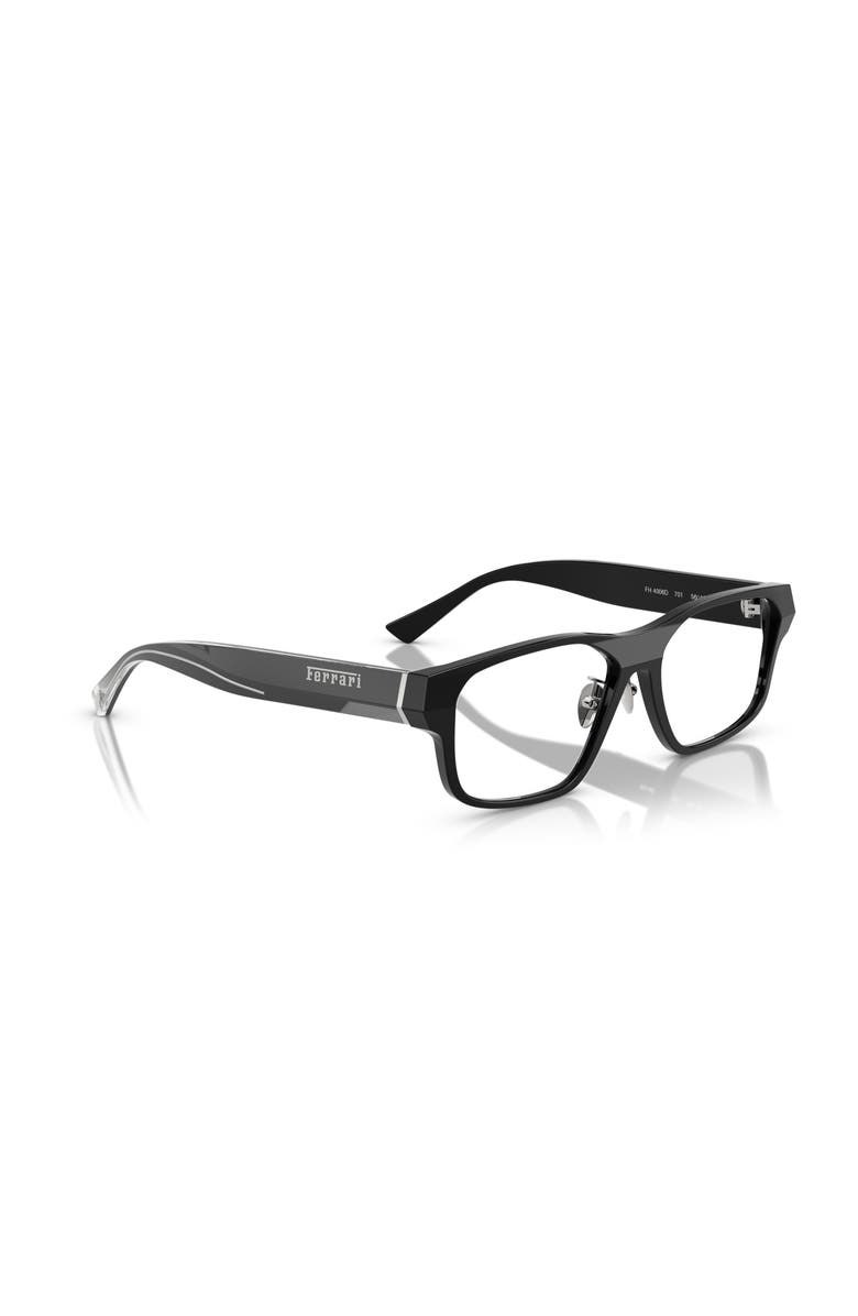 Ferrari 56mm Rectangle optical glasses, Alternate, color, Black