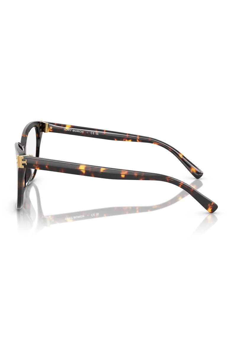 53mm Square Optical Glasses, Alternate, color, BROWN TORT