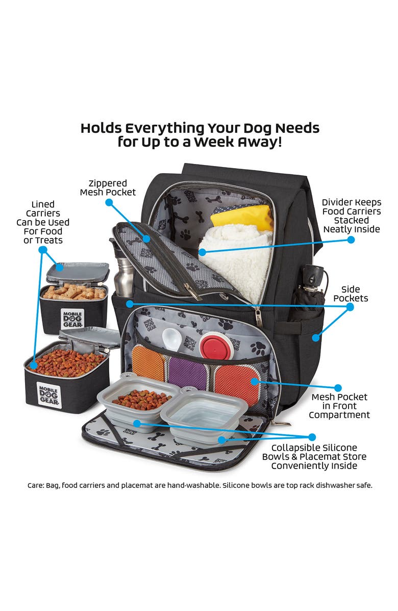 MOBILE DOG GEAR Ultimate Week Away Backpack - Black, Alternate, color, 