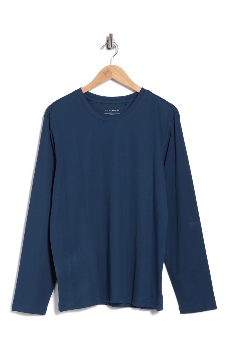 Super Fine Cotton Blend Top, Alternate, color, DUST BLUE