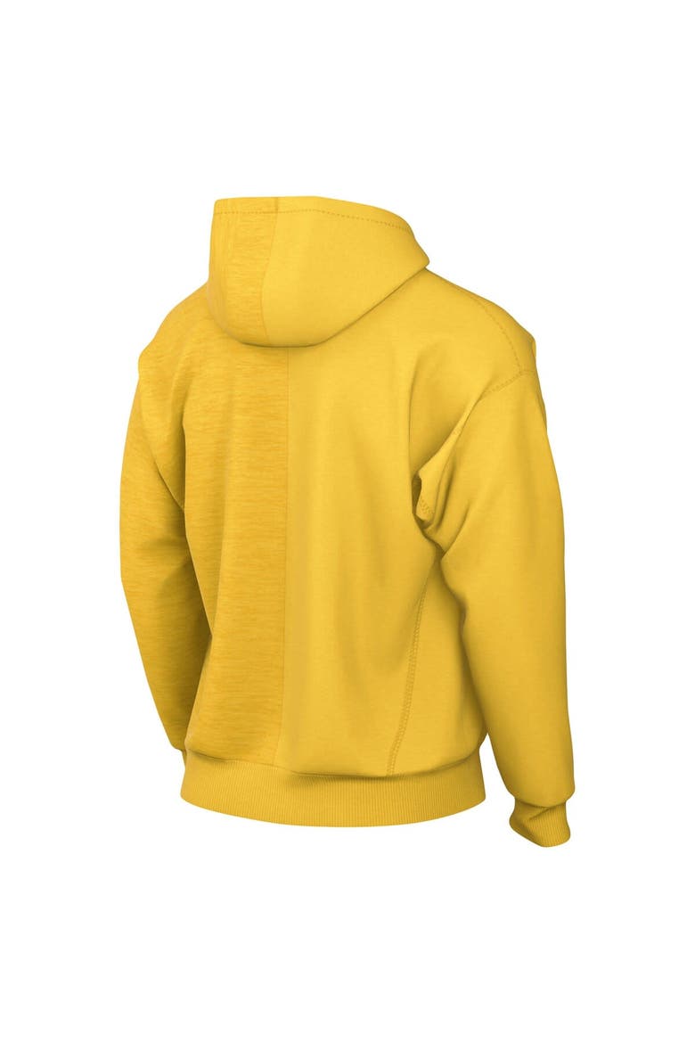 Men's Nike Gold Los Angeles Lakers Courtside Versus Stitch Split Pullover Hoodie, Alternate, color, Gold