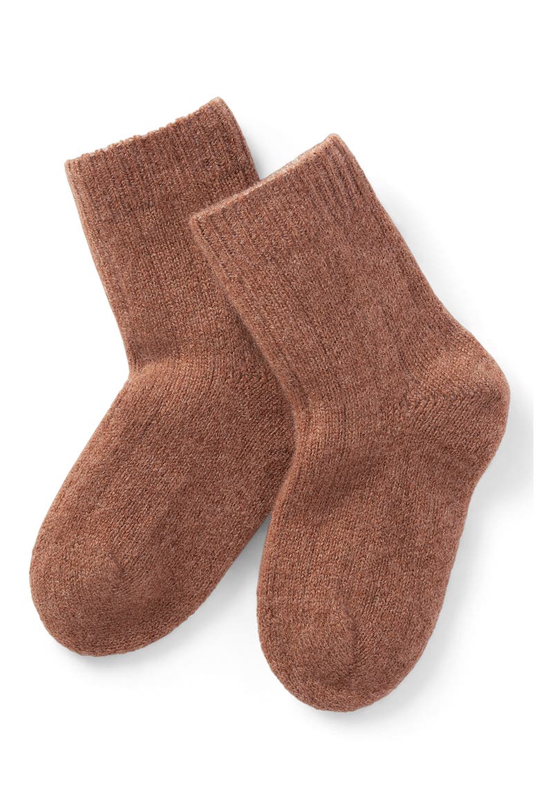 Cashmere Blend Crew Socks, Main, color, SIENNA