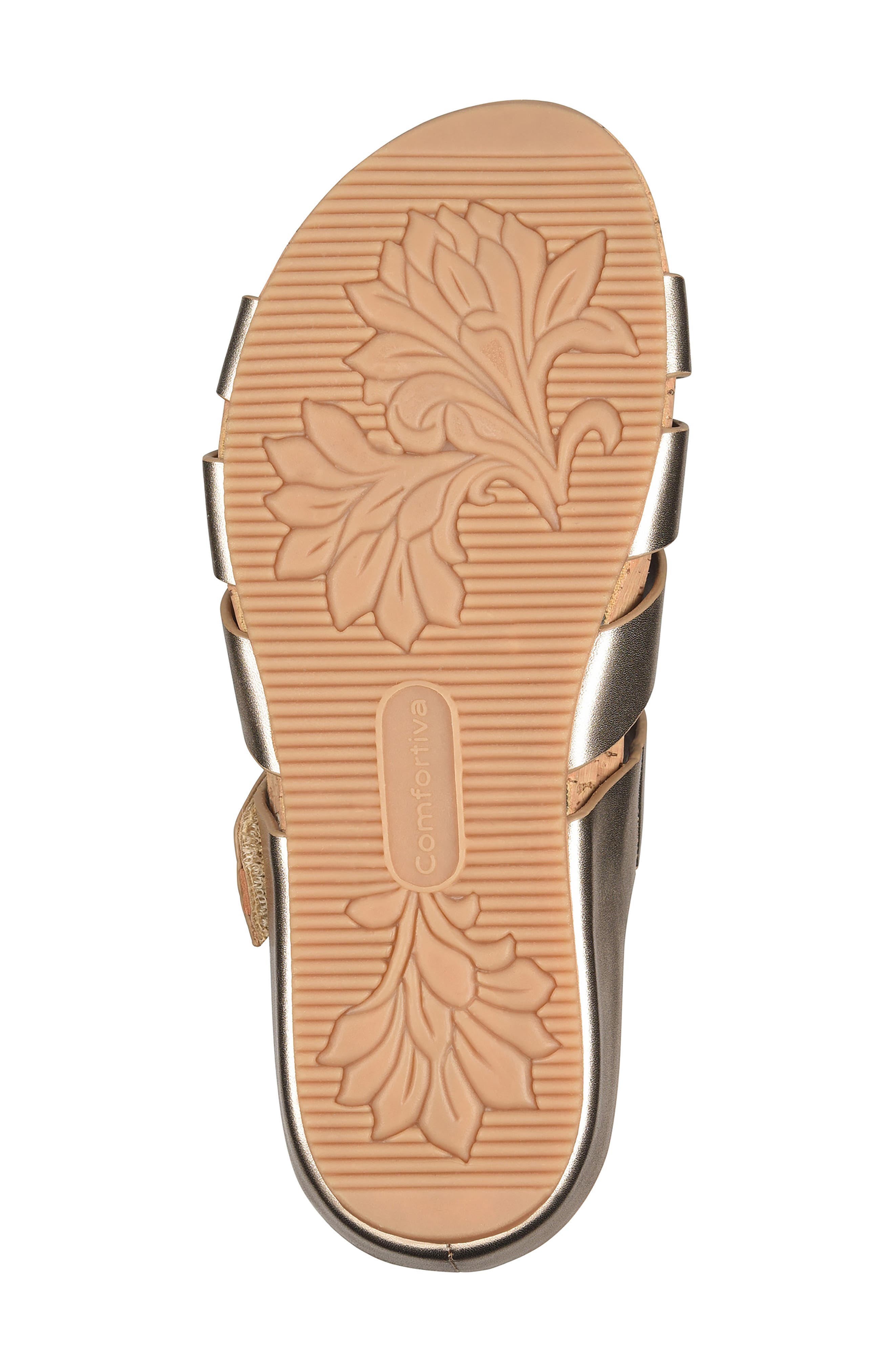 Gianna Platform Wedge Slide Sandal, Alternate, color, GOLD