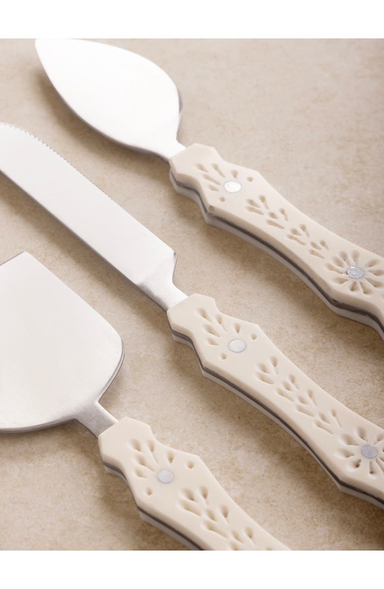 GAURI KOHLI Derby Cheese Knives, Set of 3, Alternate, color, Ivory