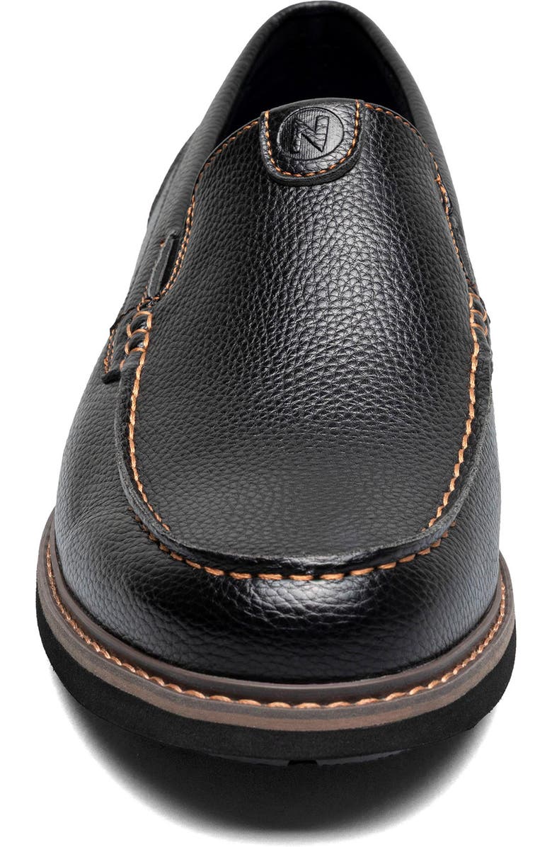 NUNN BUSH Oslo Moc Toe Venetian Loafer, Alternate, color, Black Tumbled