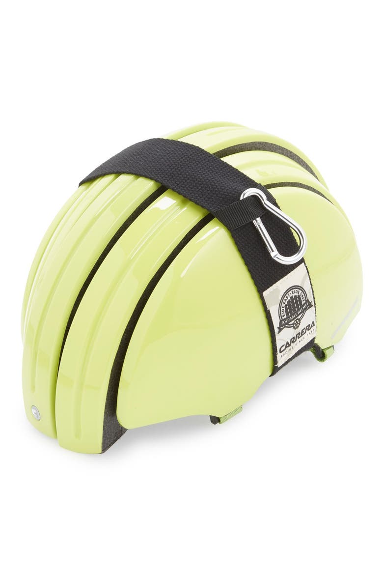 Folding Bicycle Helmet, Alternate, color, LIME GREEN