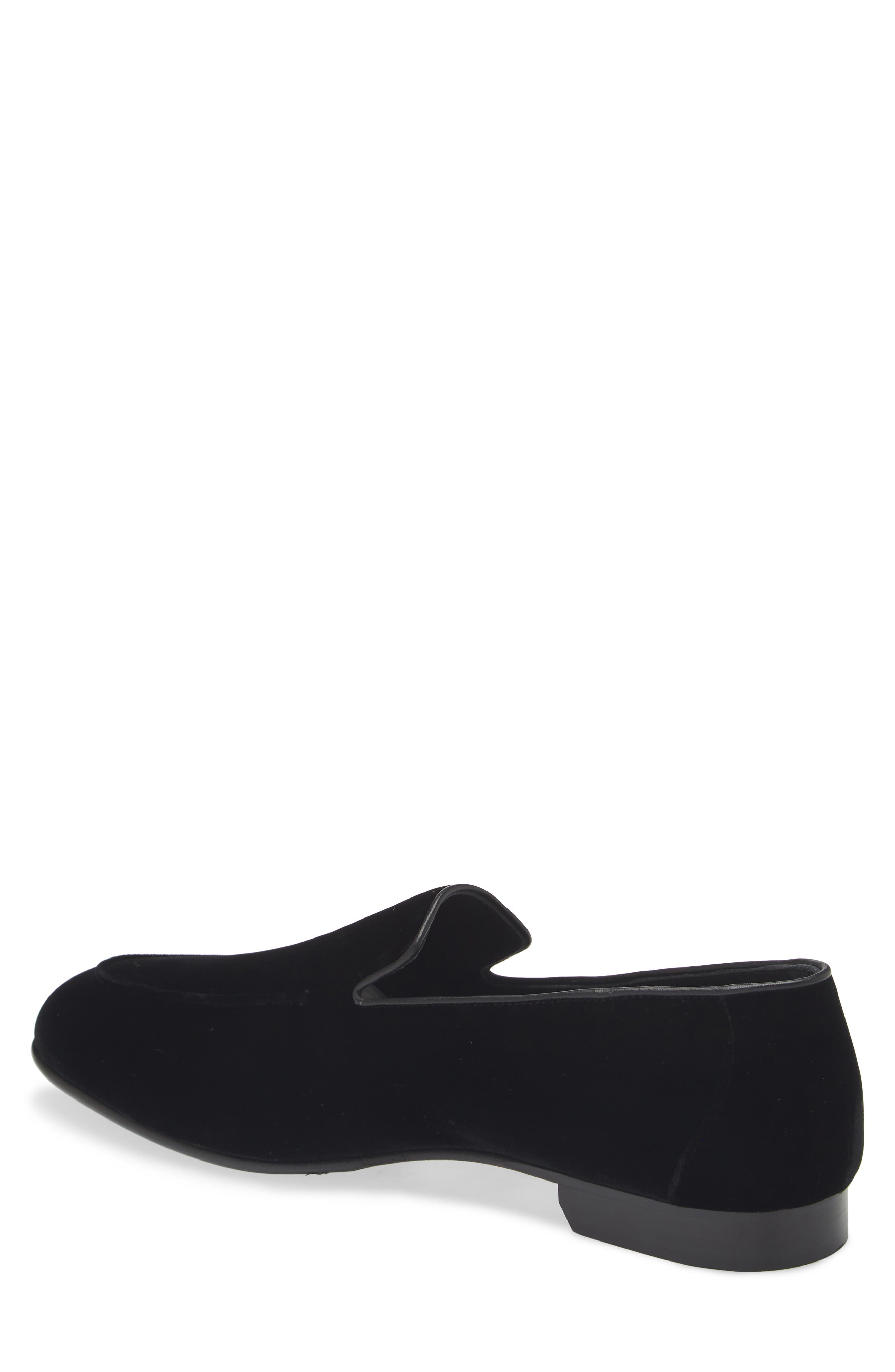 Suede Venetian Loafer, Alternate, color, BLACK