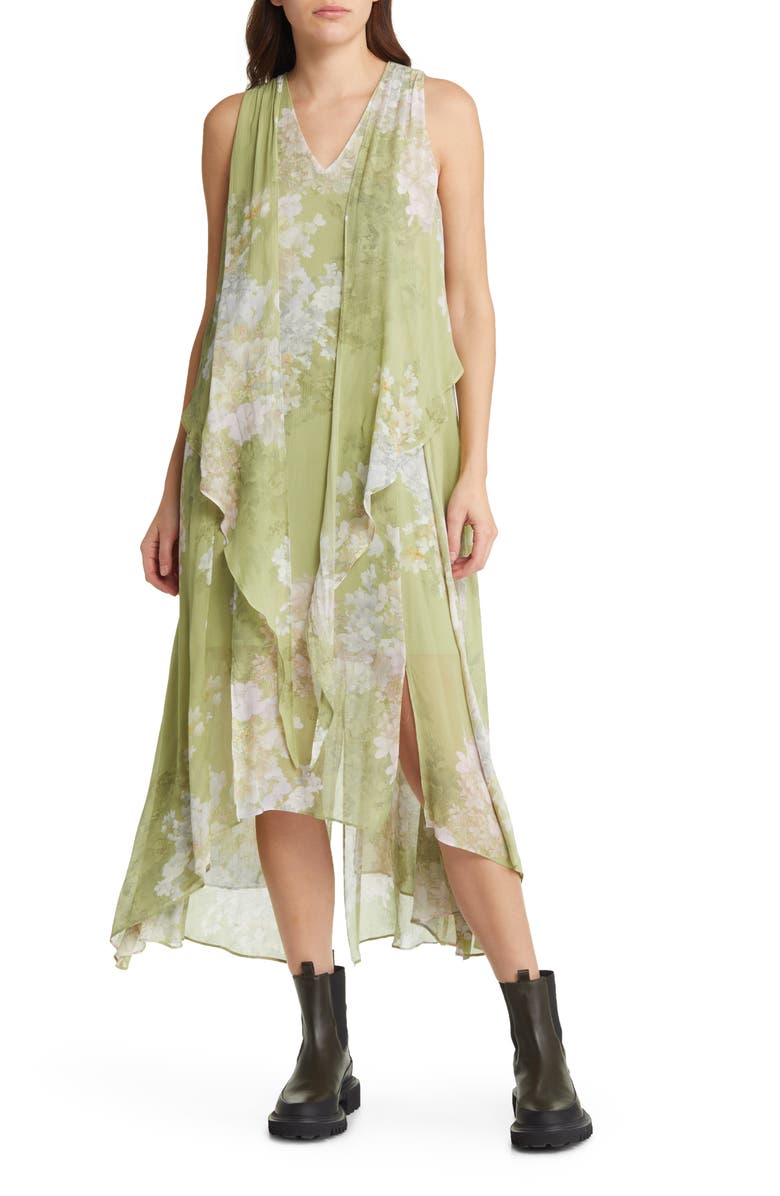 AllSaints Capri Venetia Floral Sleeveless Shift Dress, Alternate, color, 