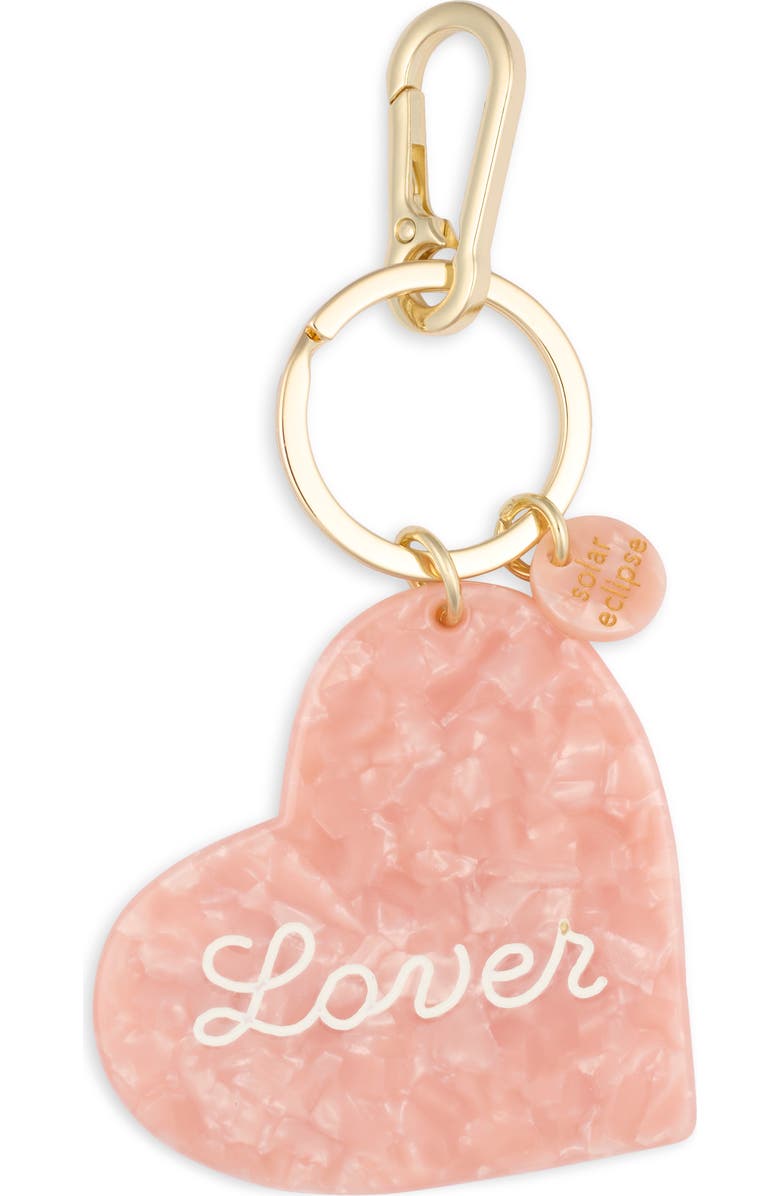 Solar Eclipse Lover Bag Charm & Keyring Set, Main, color, Pink