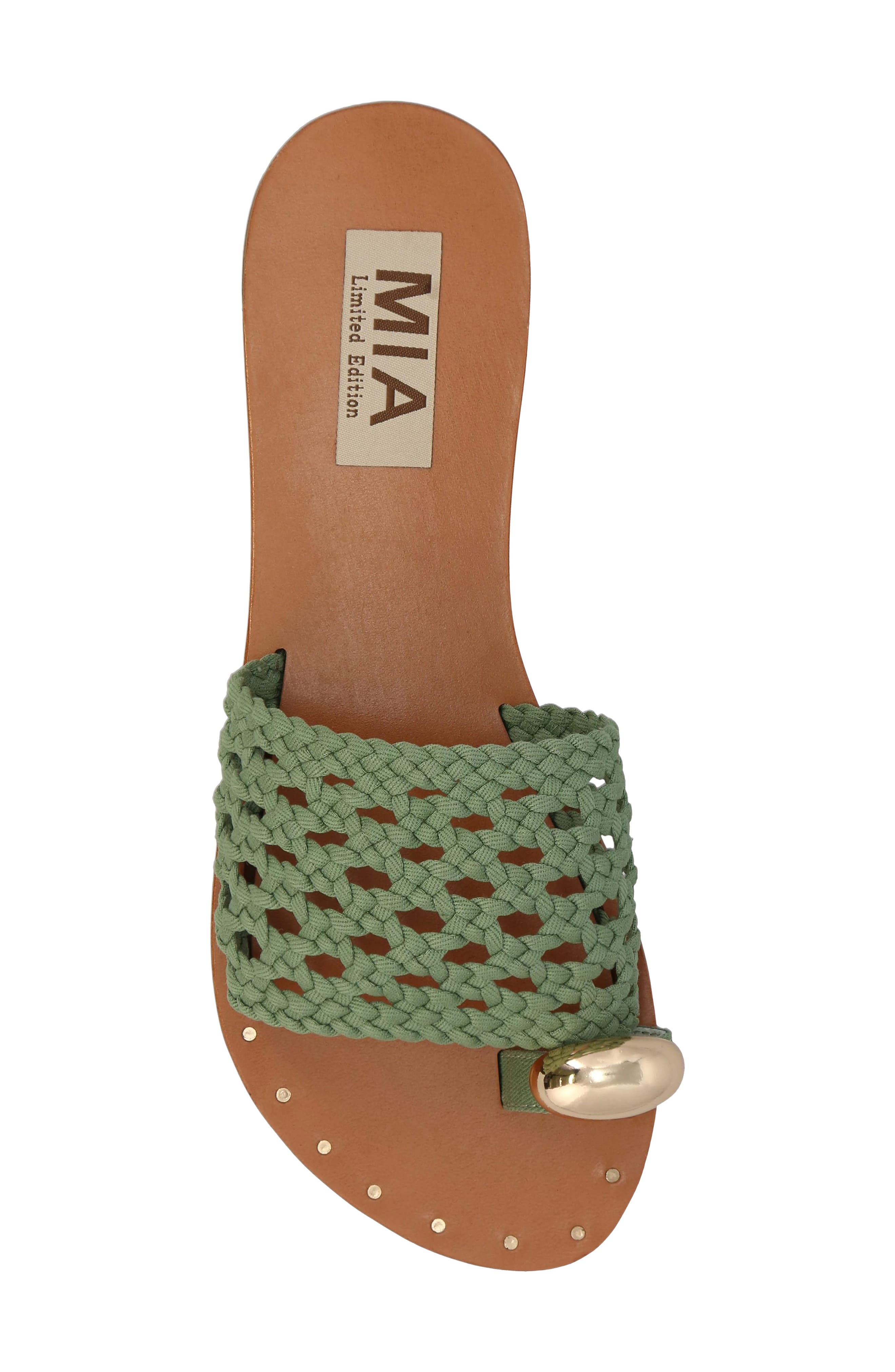 Tiva Slide Sandal, Alternate, color, MINT WOVEN