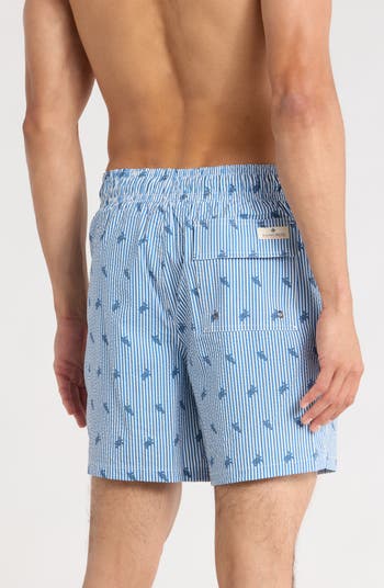 Sea Turtles Seersucker Swim Trunks