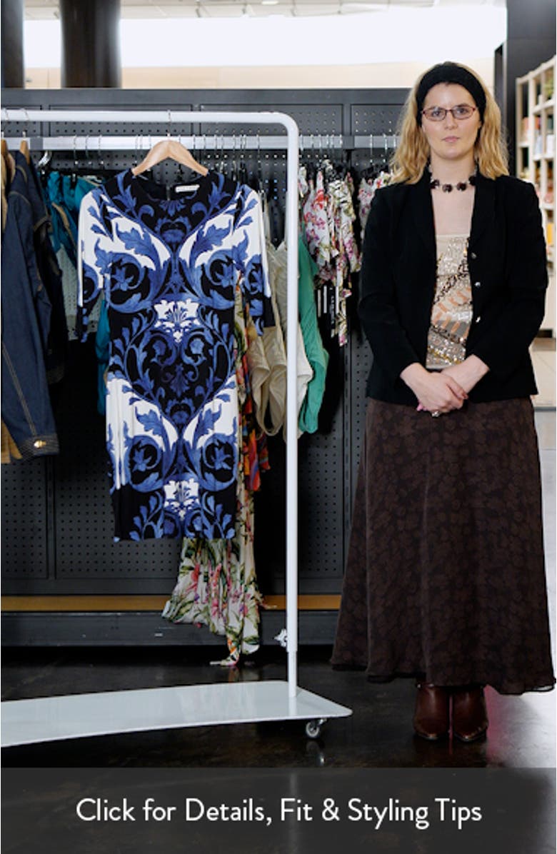 Delora Tapestry Print Knit Minidress, sales video thumbnail