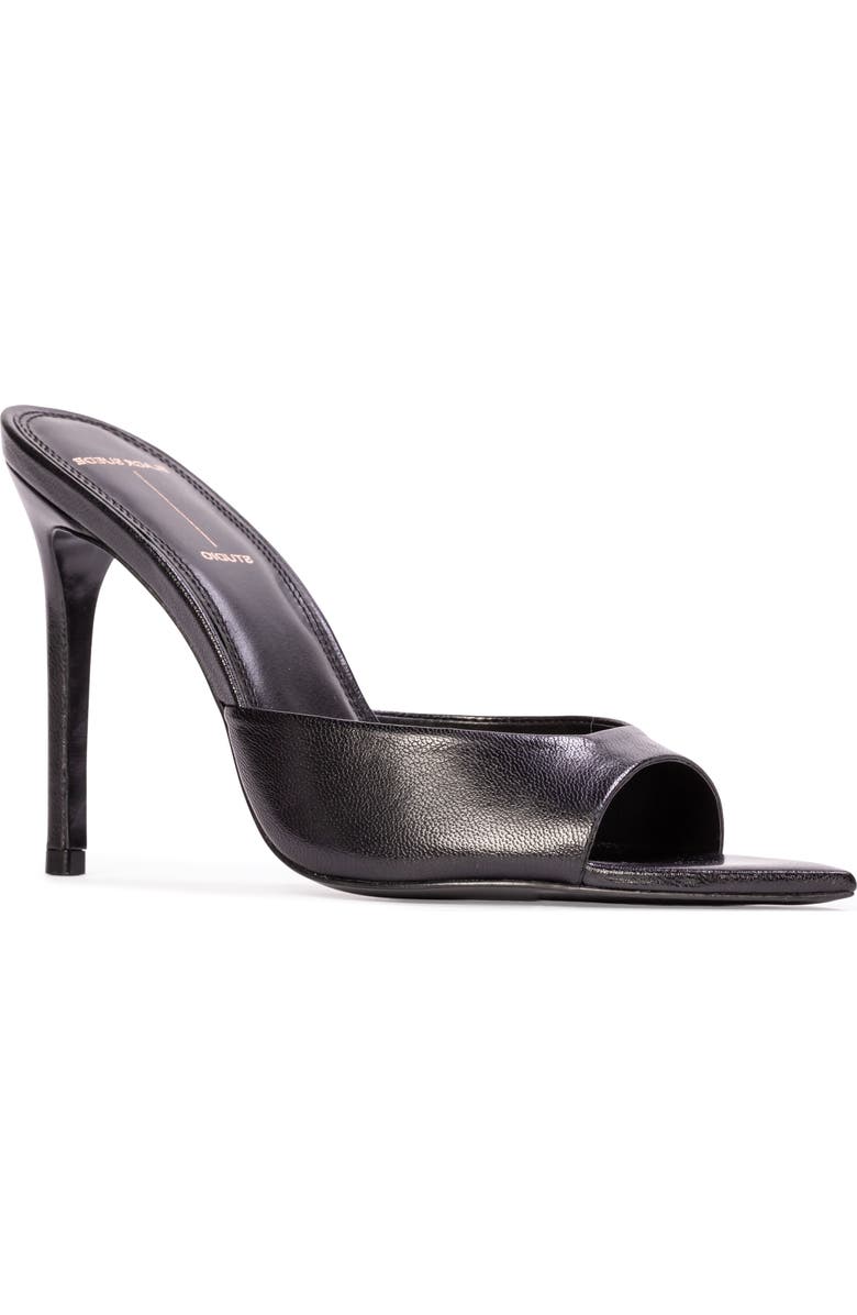 BLACK SUEDE STUDIO Brea Leather Mule, Alternate, color, Black Leather