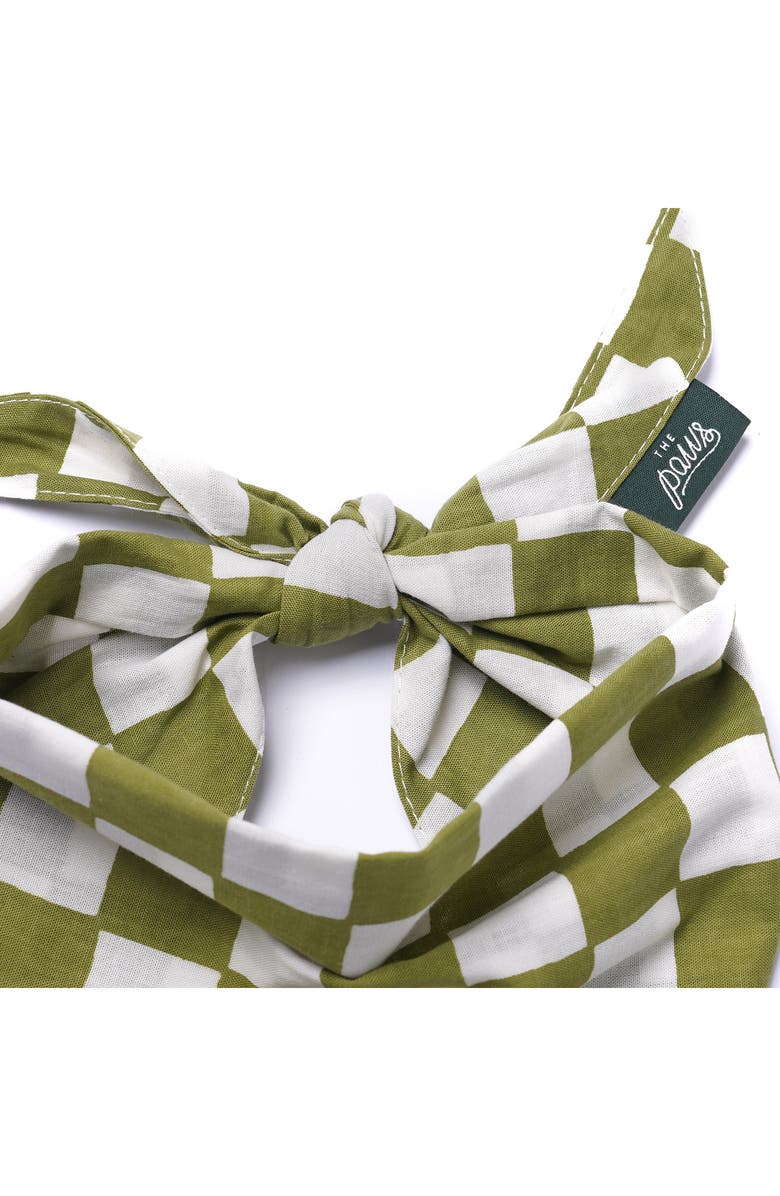 The Paws Checkmate Dog Bandana, Alternate, color, Green